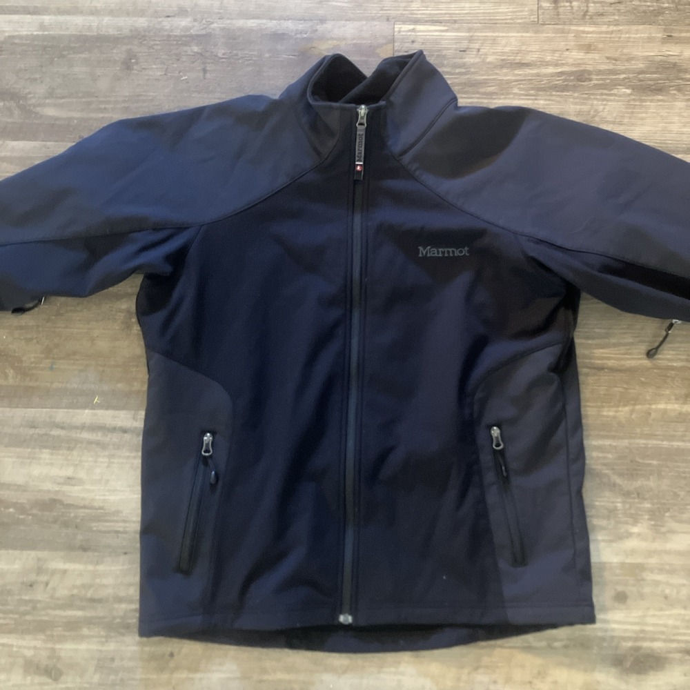Marmot Jacket Mens Large Black Windstopper Softshell Full Zip Hiking - Picture 12 of 12